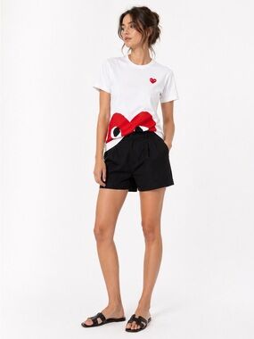 Comme des Garçons PLAY White Heart Logo Tee Size M